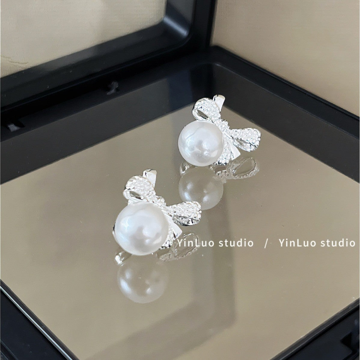 Women's Sier Needle Korean Style French Temperamental Pearl Earrings