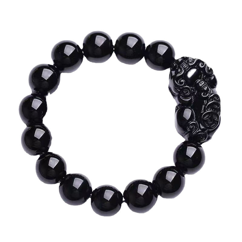 Imitation Pi Obsidian Buddha Beads Creative Exhibition Bracelet