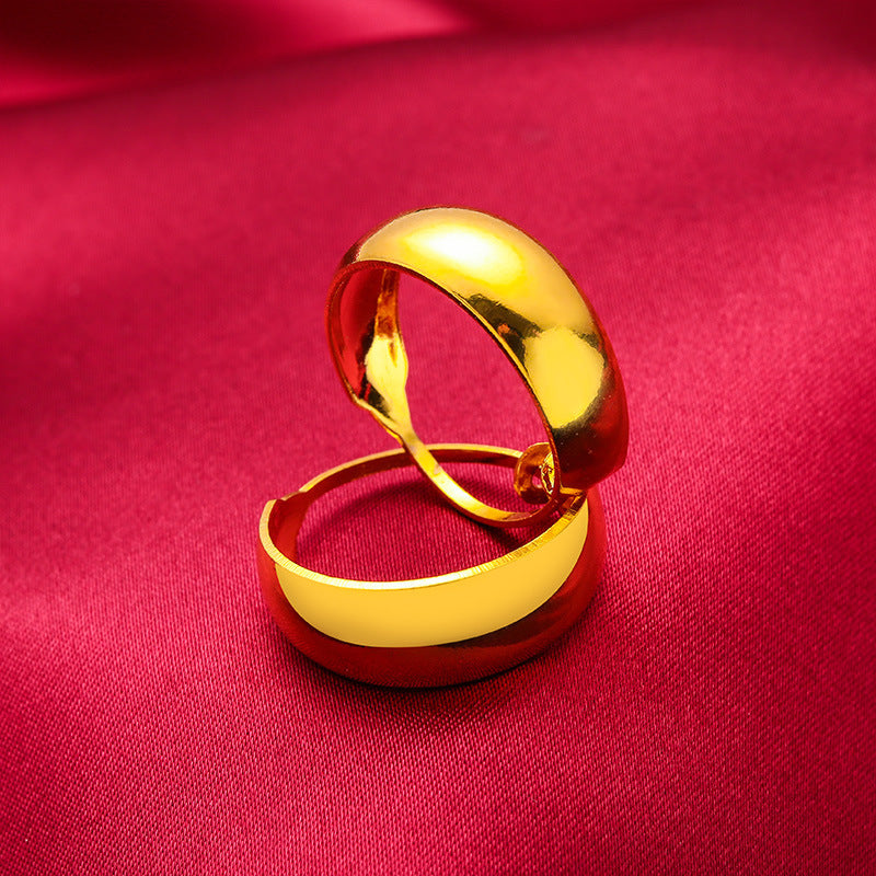 Alluvial Gold Imitation Retro Glossy Mother Earrings