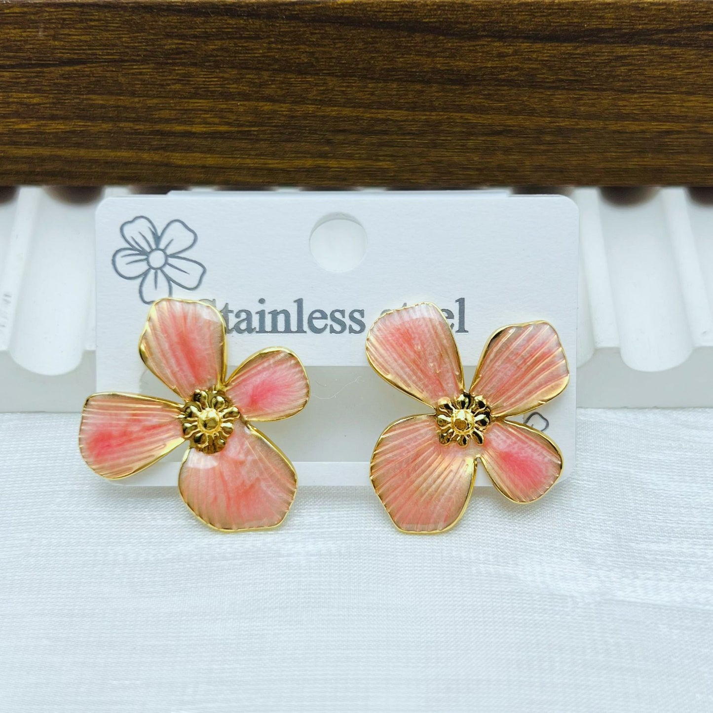 Women's Simple Blue Flower For Sterling Sier Stud Earrings