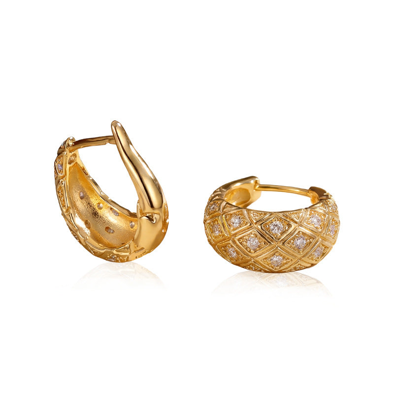 Luxury Clip Exquisite Refined Grace Zircon High Earrings