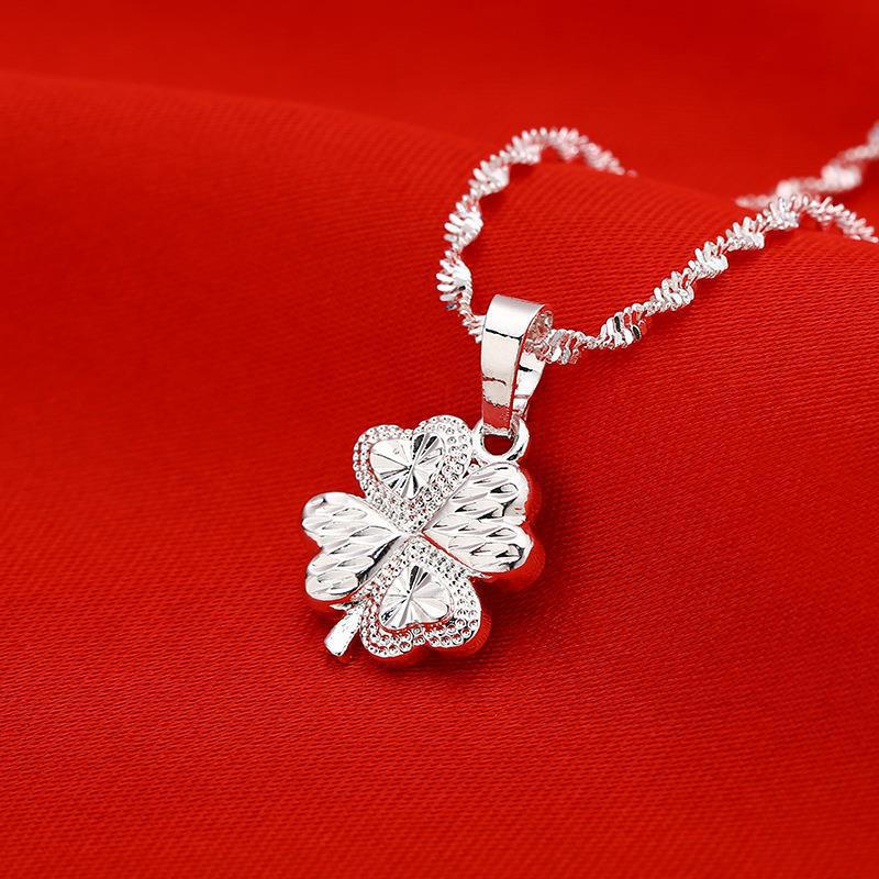 Women's Hollow Clover Vintage Gourd Water Drop Necklaces