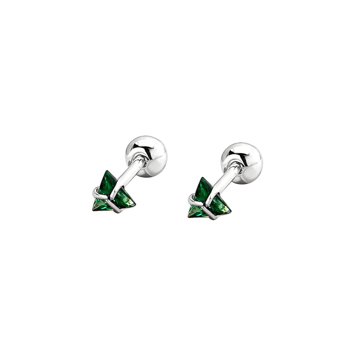 Casual Trendy Geometric Simple Triangle Zircon Stud Earrings