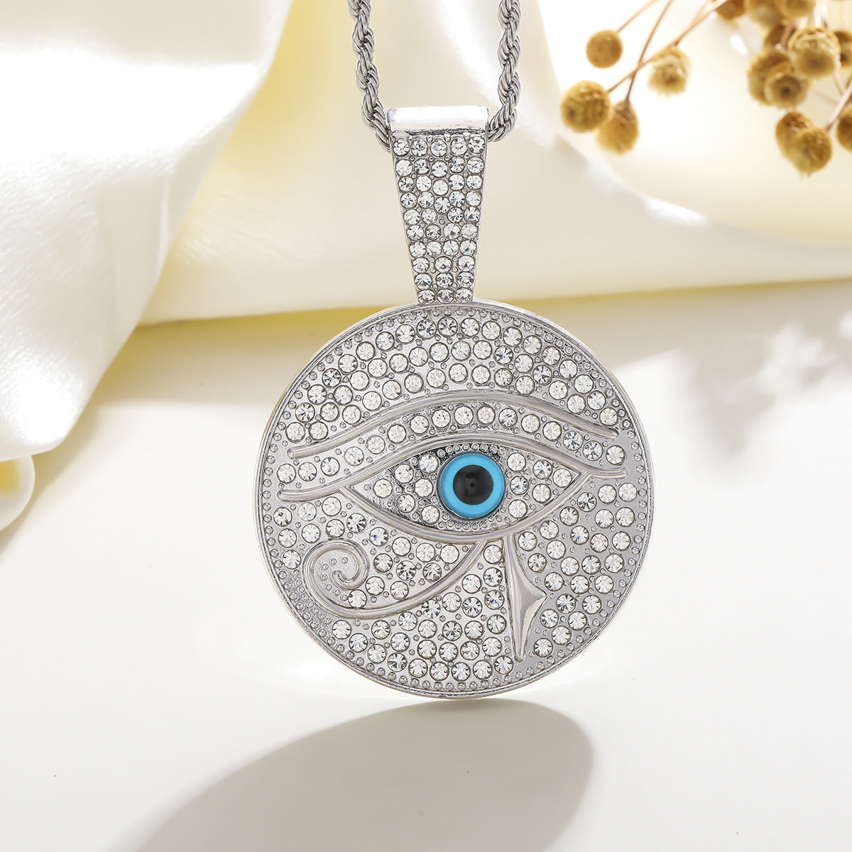 Hop Round Diamond Eye Of Horus Necklaces
