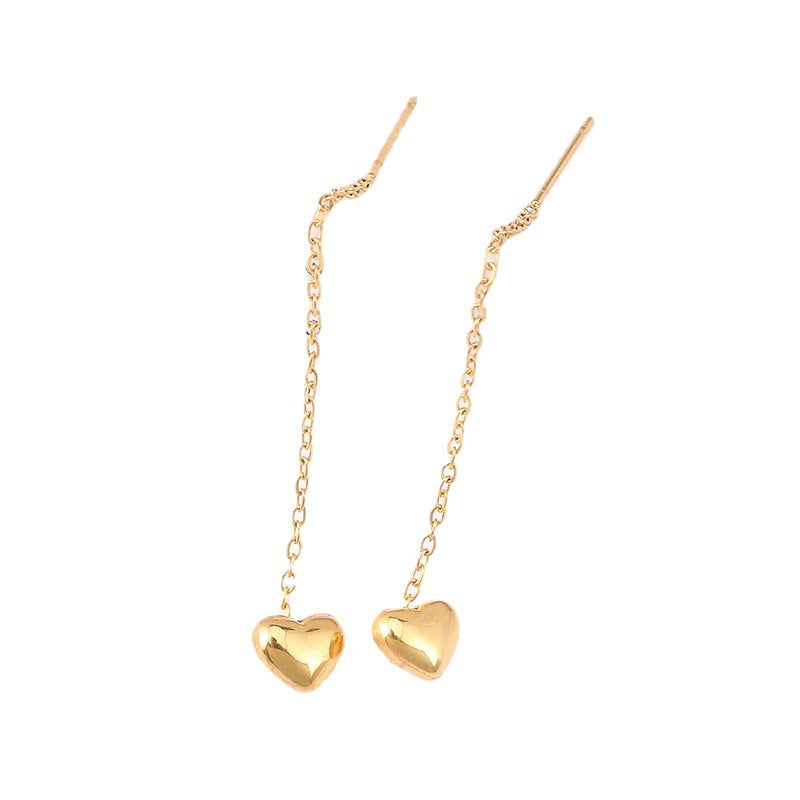 Women's Heart Shape Earline Elegant Titanium Steel Heart-shaped Trendy Face Slimming Rings