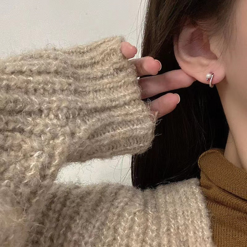 Women's Daily Simple Knock Wearable While Sleeping Personality Earrings
