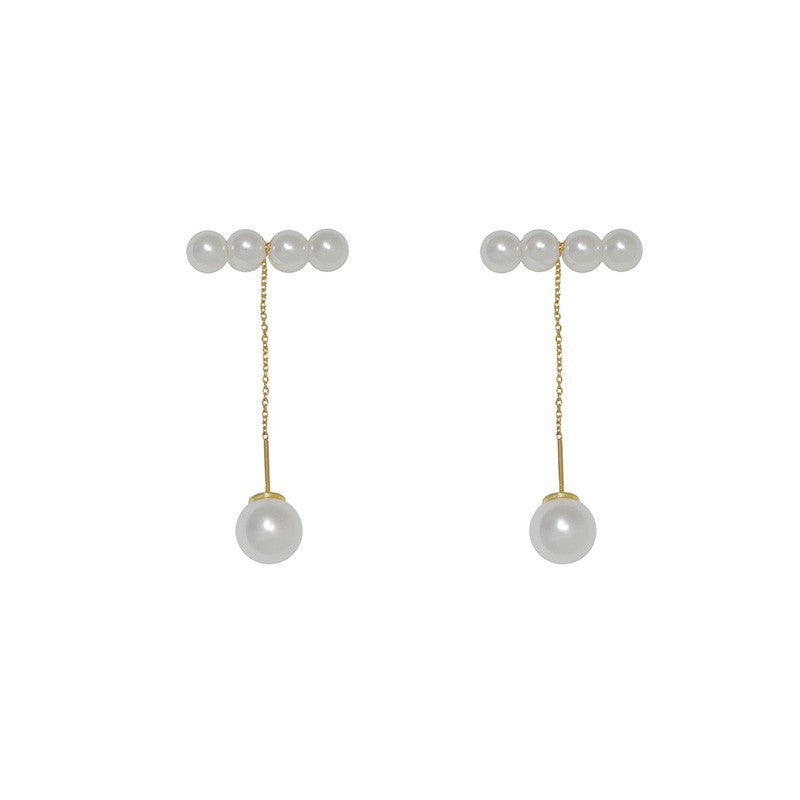 Women's Design Pearl With Thin Face Simple Ear Line