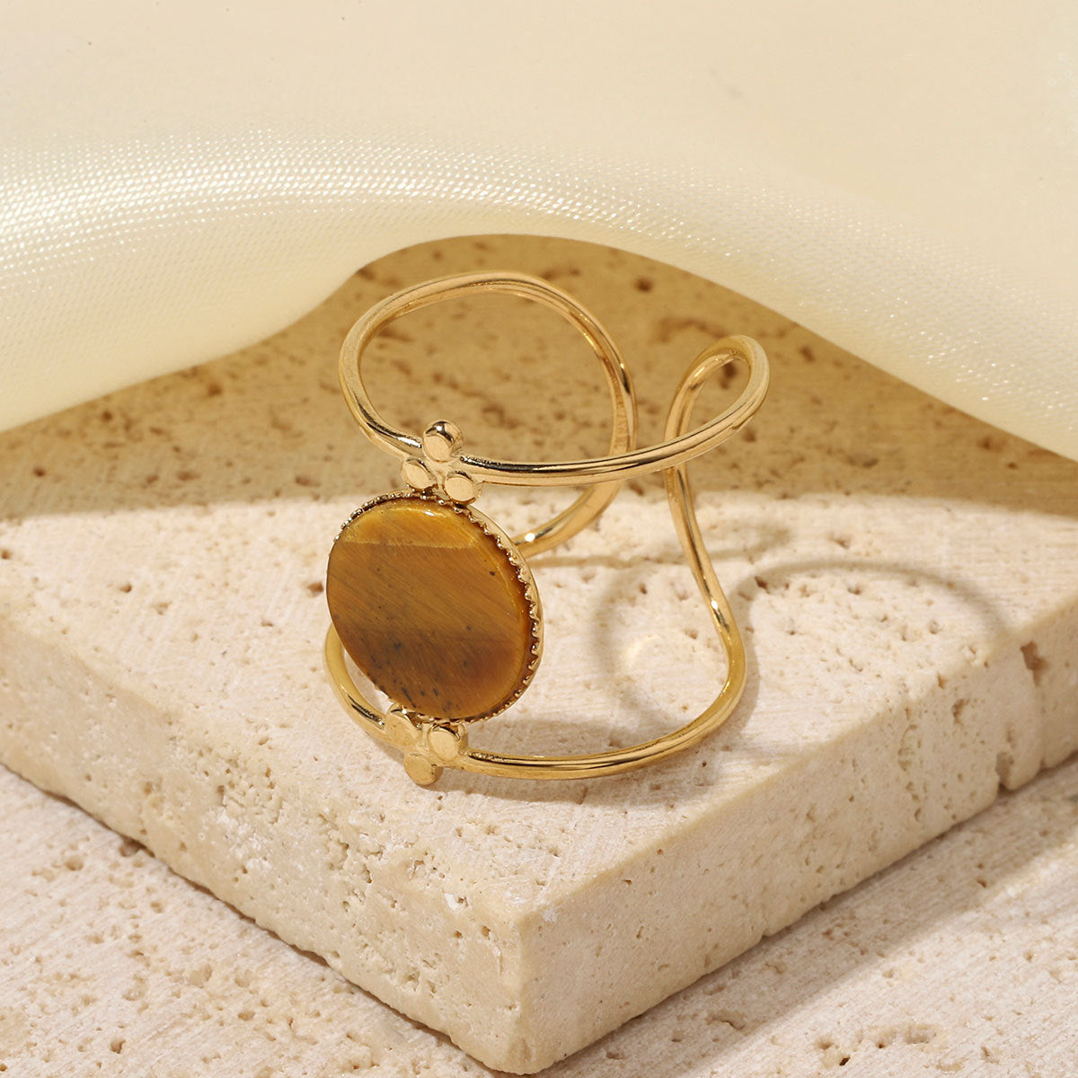 Women's Natural Stone Minimalist Light Luxury Red Rings