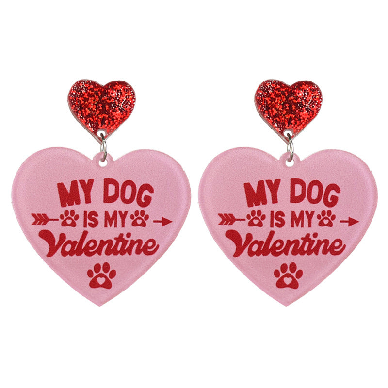 Jewelry For Valentine's Day Acrylic Single Earrings