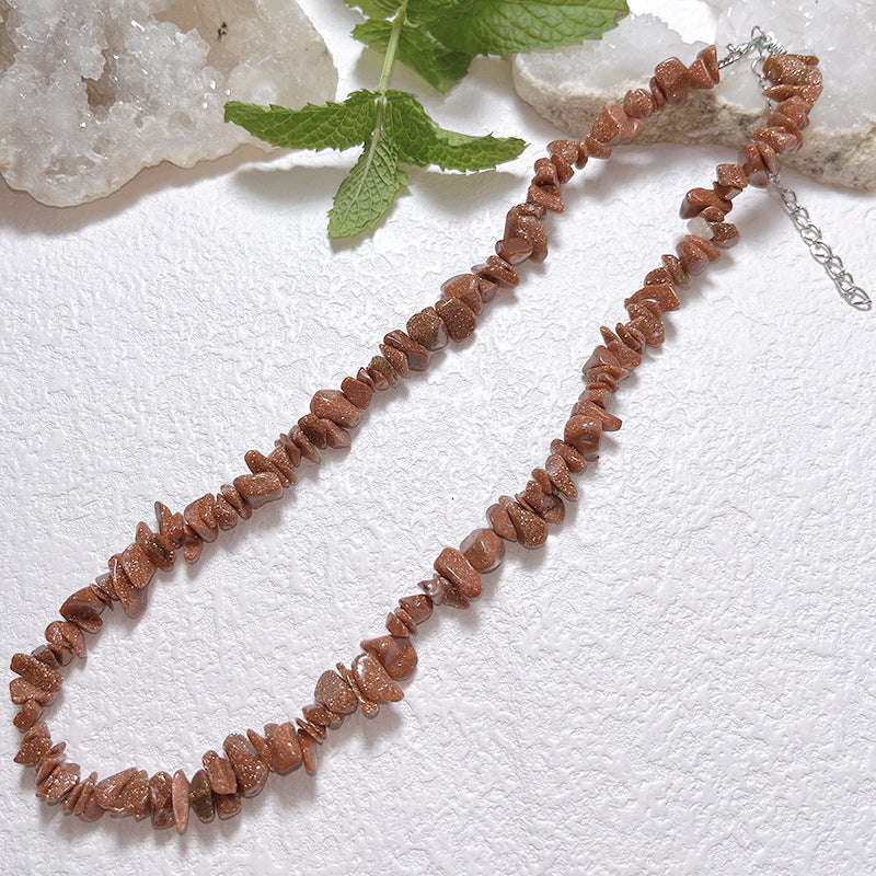 Gravel Style Neck Chain Bohemian Agate Necklaces
