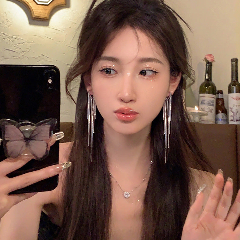 Long Tassel Ear Clip Minority Fashion Earrings