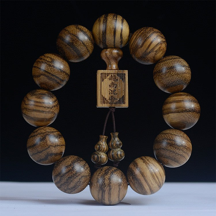 Vietnam White Sand Buddha Beads Small Wooden Paintings Bracelet