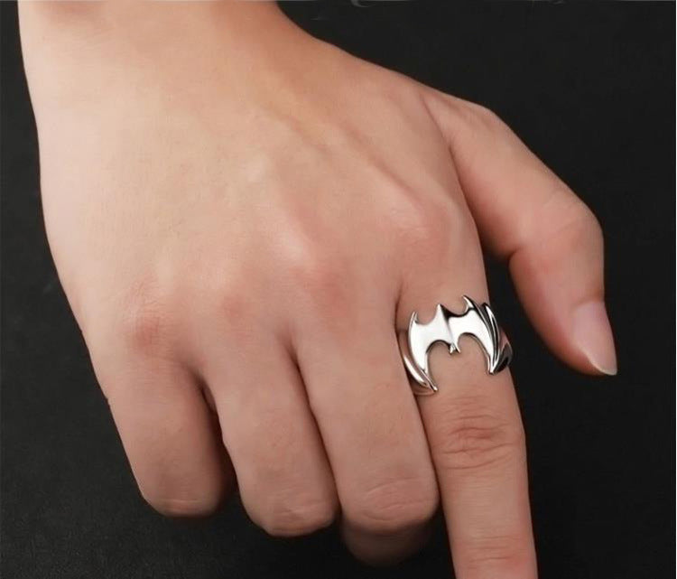 Women's & Men's Batman Fashion Personality Lucky Bat Retro Ring