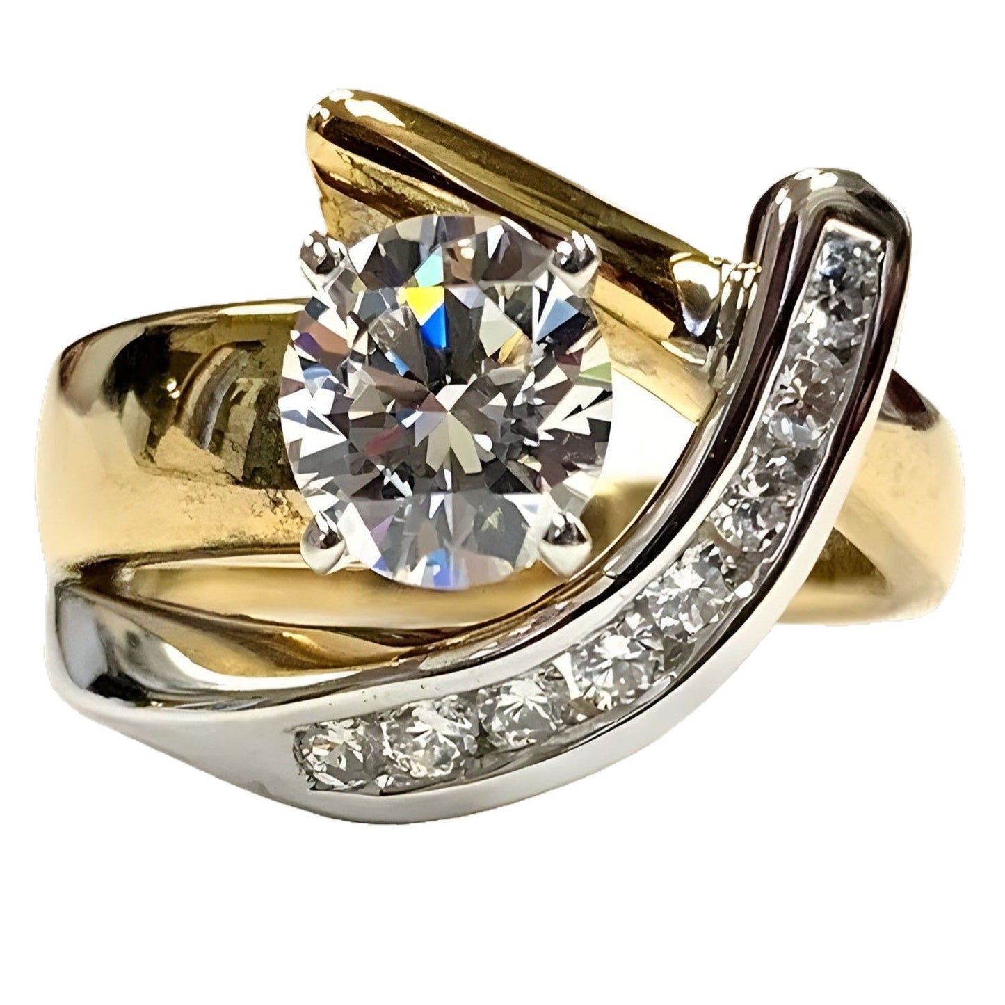 Women's Twisted Arm Diamond Retro Affordable Luxury Design Sense Rings