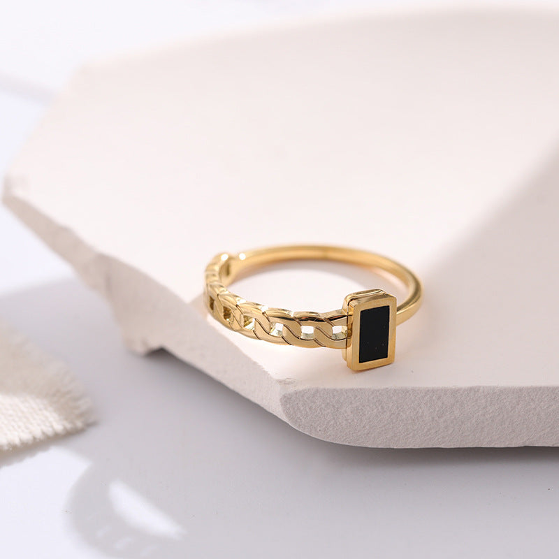 Numeral Black Rose Gold Jewelry Hipster Fashion Rings