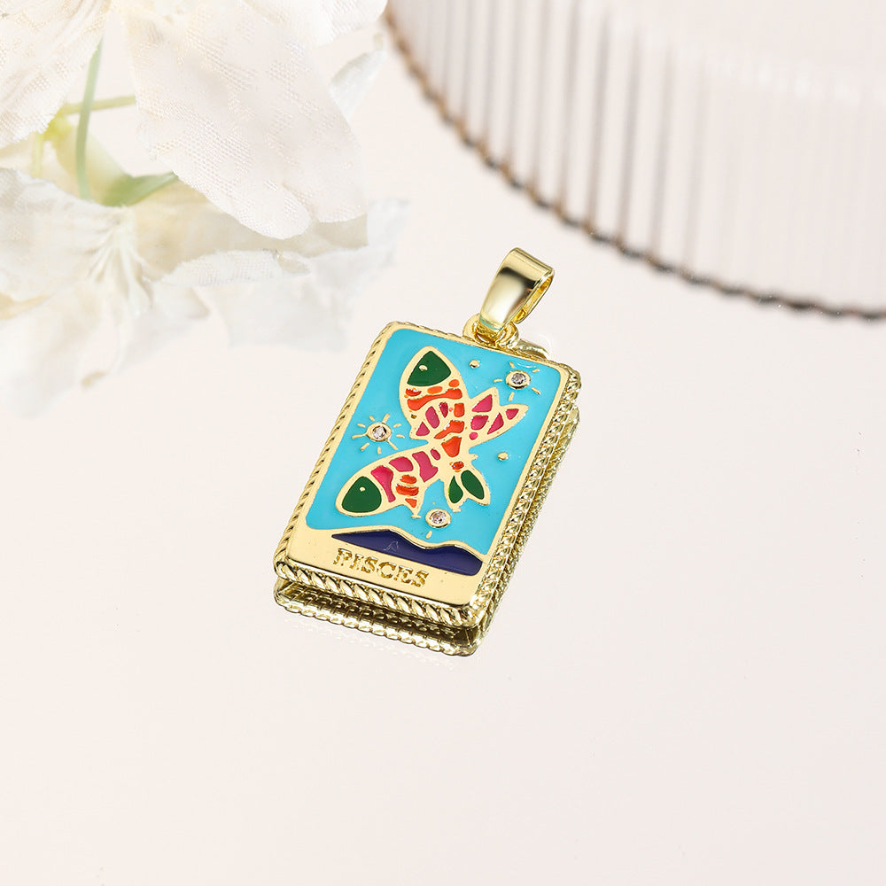 Fashion Copper Plating Twee Constellation Drop Necklaces