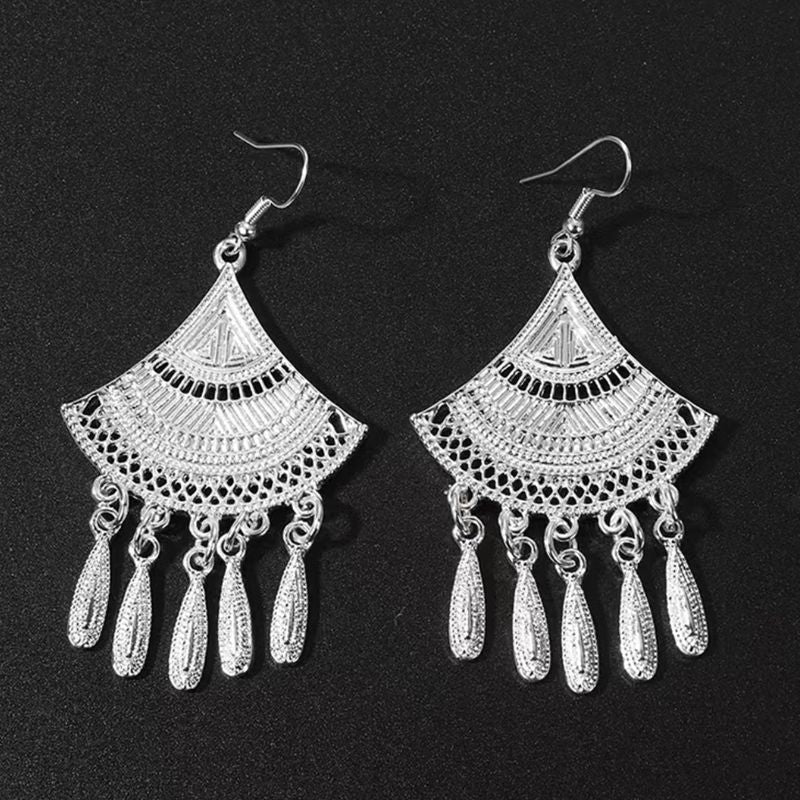 Imitation Miao Sier Ethnic Style Peacock Earrings