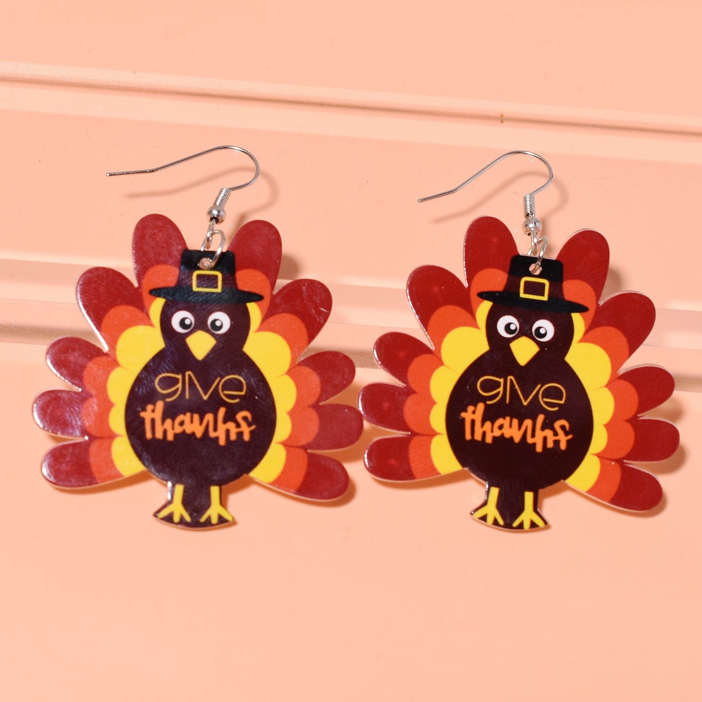 Women's Cartoon Turkey Acrylic Fun Strange Creative Earrings