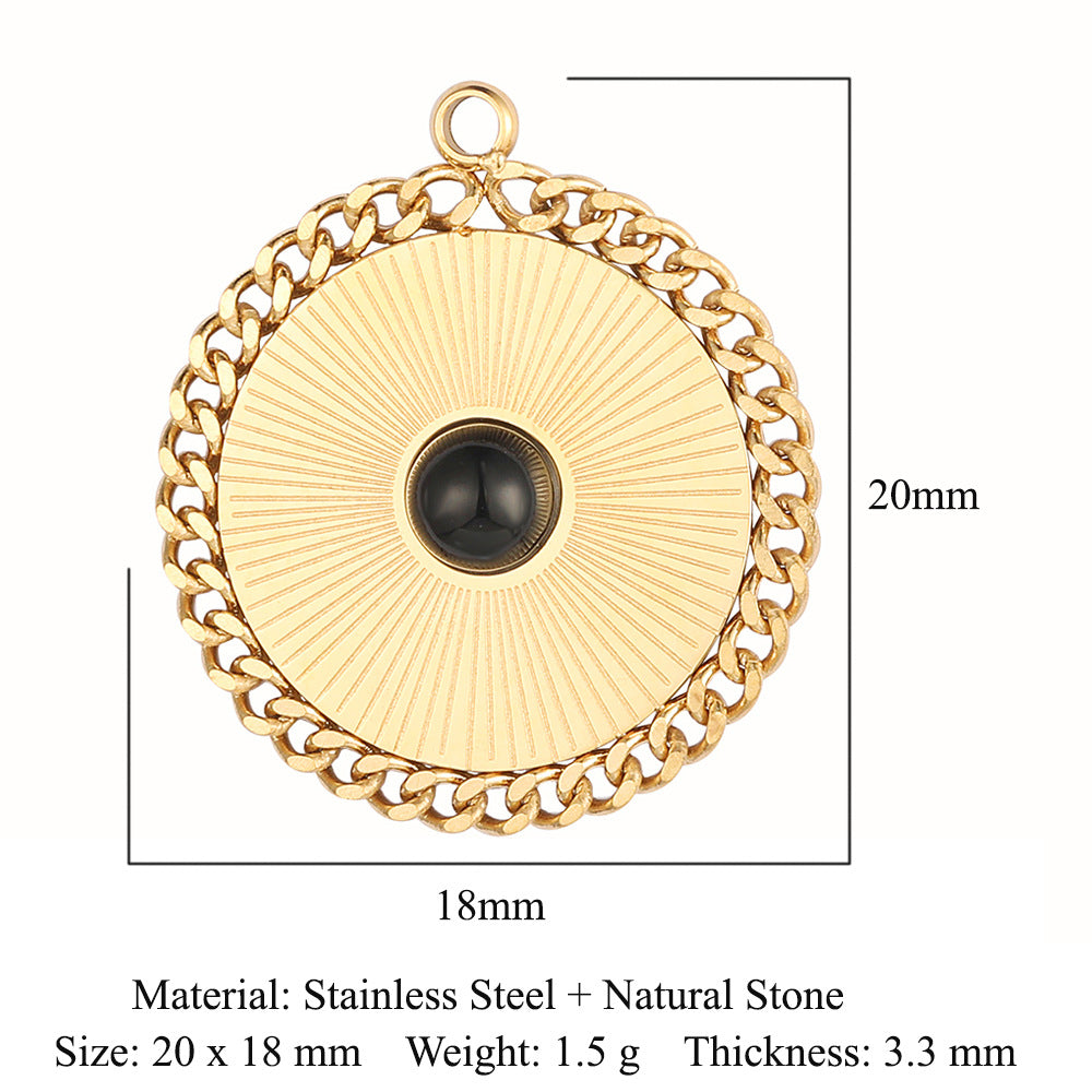 Steel Water Drop Shape Ornament Accessories Pendants