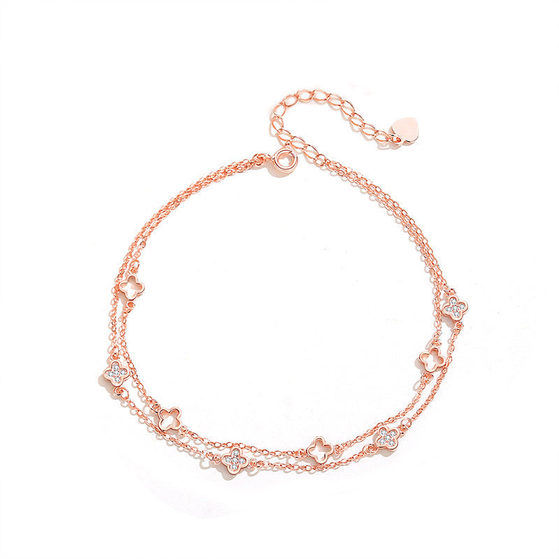 Women's Four-leaf Clover Popular Fashion Simple Style Bracelet