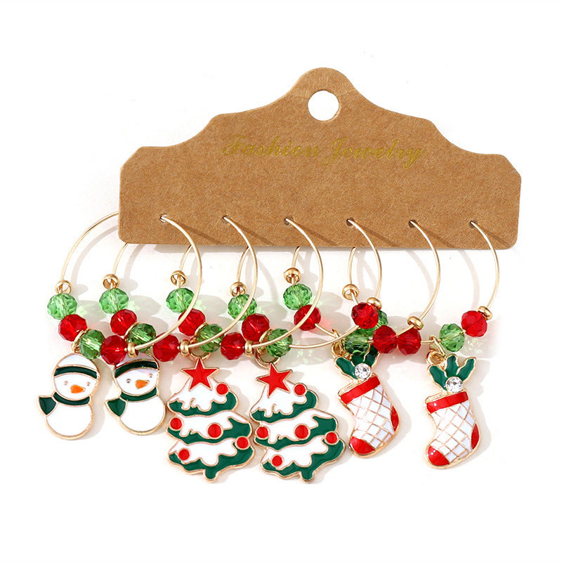 Fashion Creative Red Green Round Beads Big Pendants