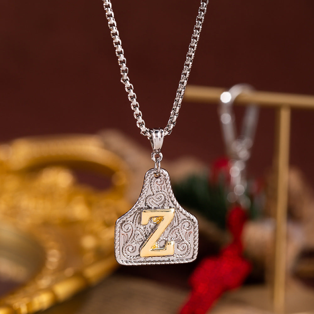 Women's Fashion English Letters Electroplated Copper For Design Personalized Clavicle Necklace
