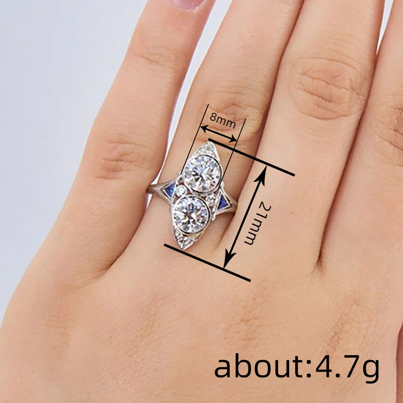 Shi Fashion Technology Sense Horse Eye Female Ring