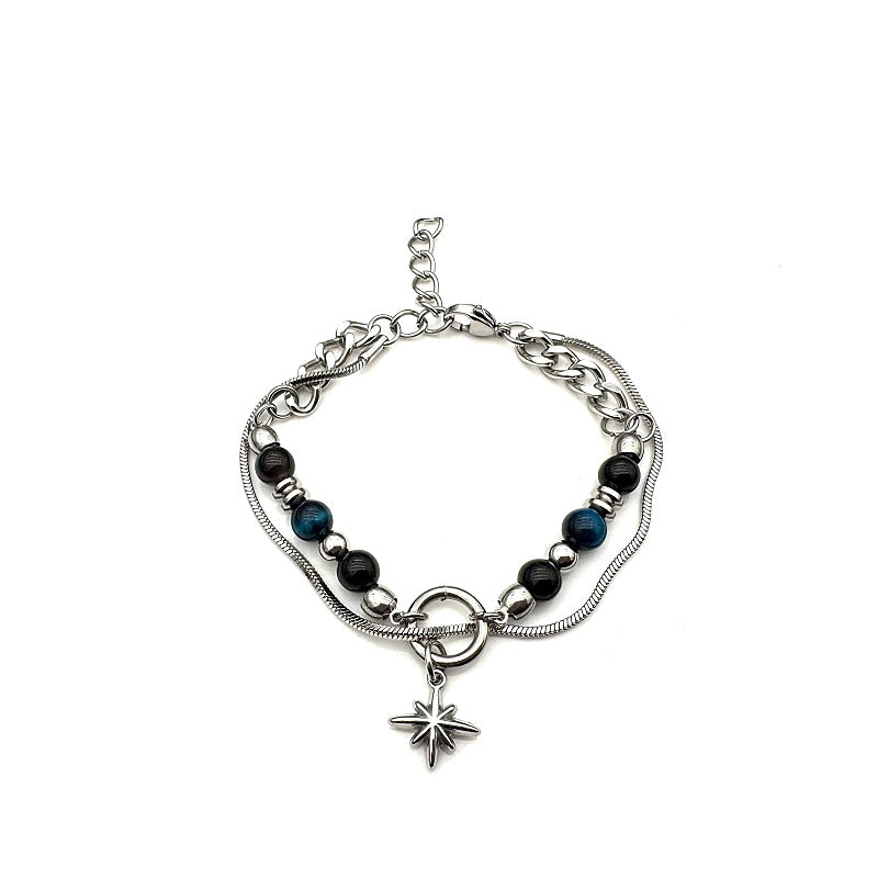 Men's Niche Chain Stitching Fashionable Retro High-grade Cold Bracelets