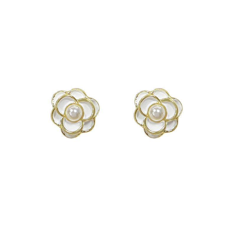 Women's Camellia Trendy Elegant High Sense Design Earrings
