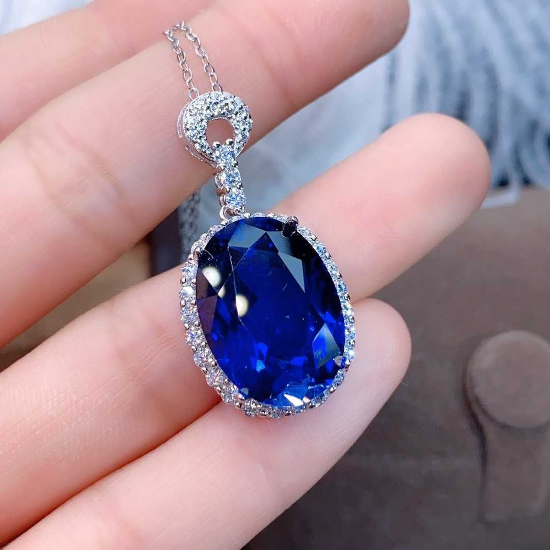 Artificial Sapphire Full Diamond Female Live Broadcast Rings