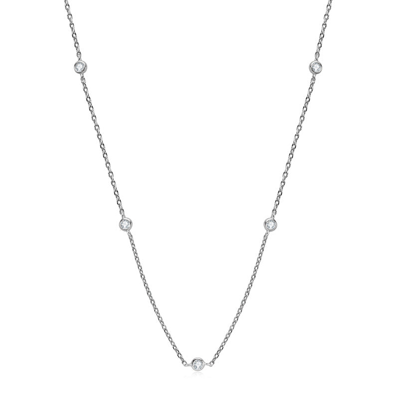 Luxury Trendy Moissanite High-grade Design Niche Sterling Sier Necklaces