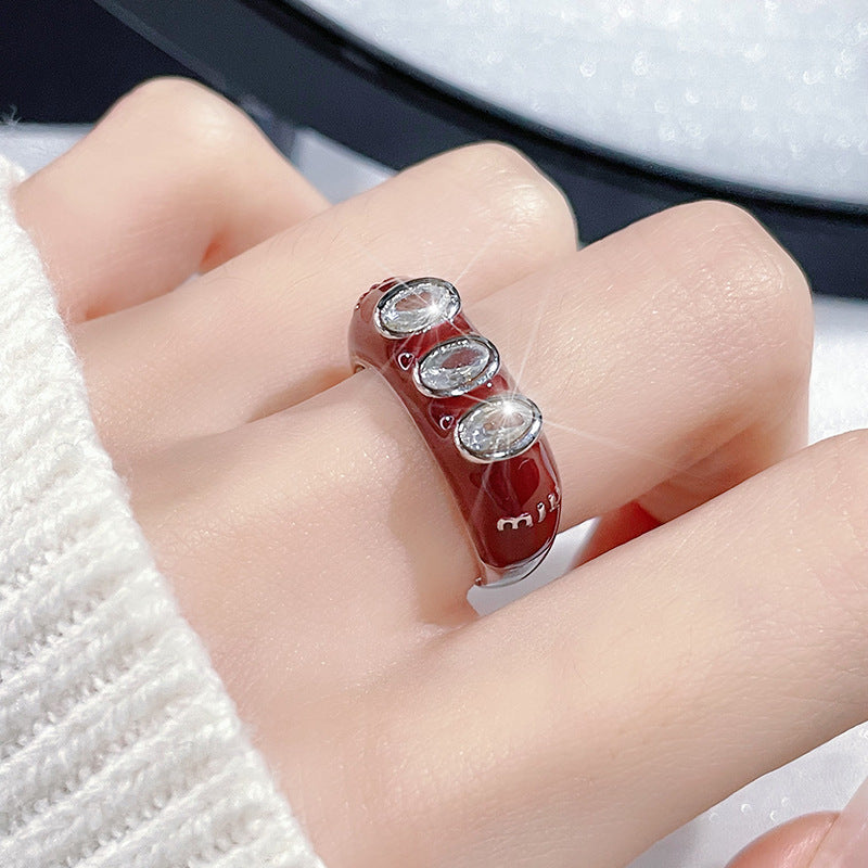 Luxury High-grade Butterfly Rose Twin Series Open Design Personality Rings