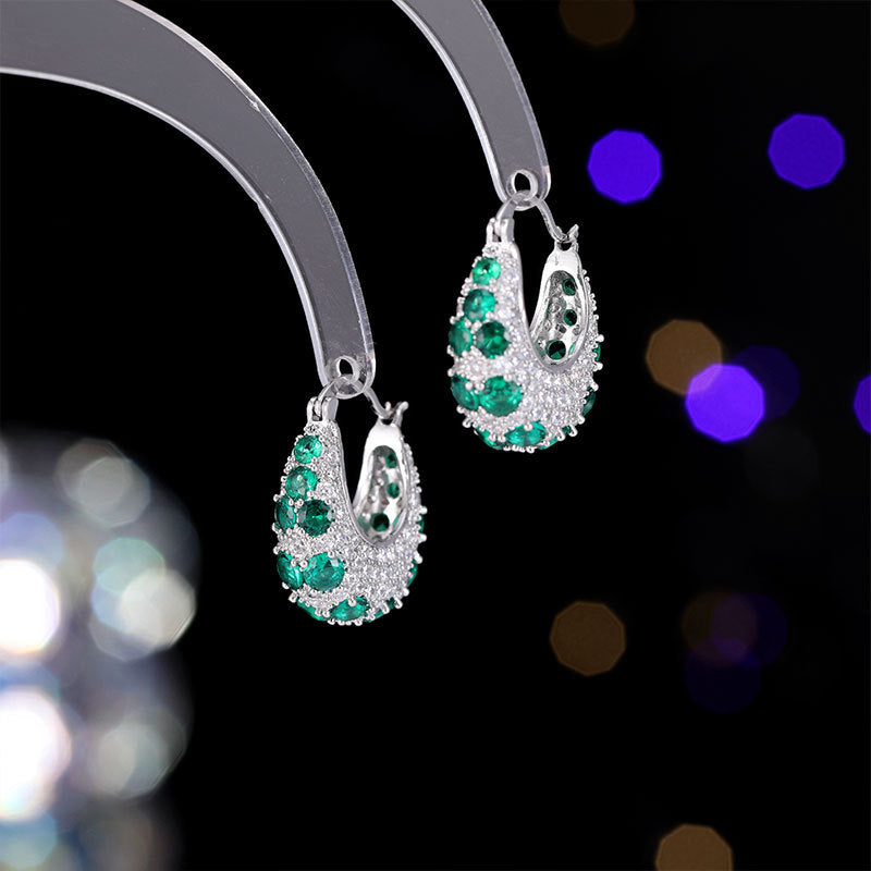 Style High Sense Female Color Zircon Exquisite Rings