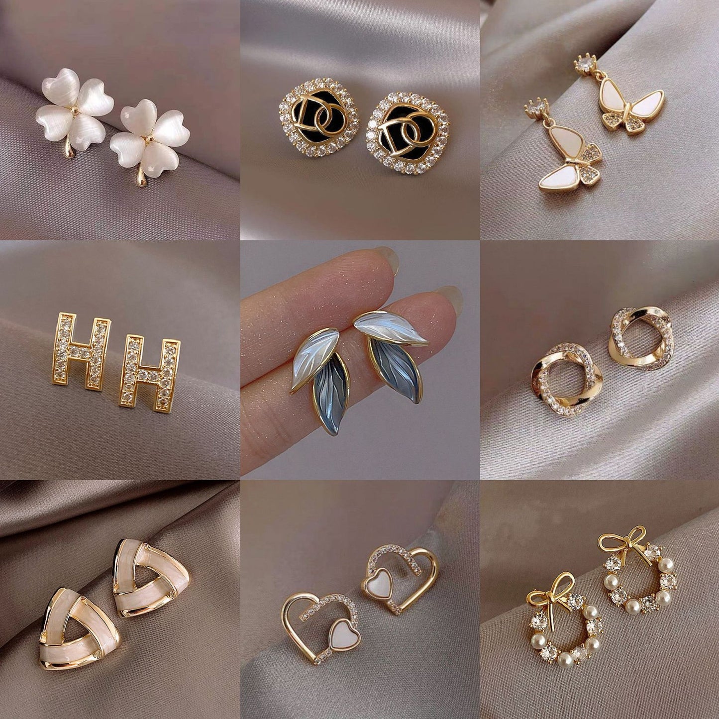 Women's Sier Needle Korean Style French Temperamental Pearl Earrings