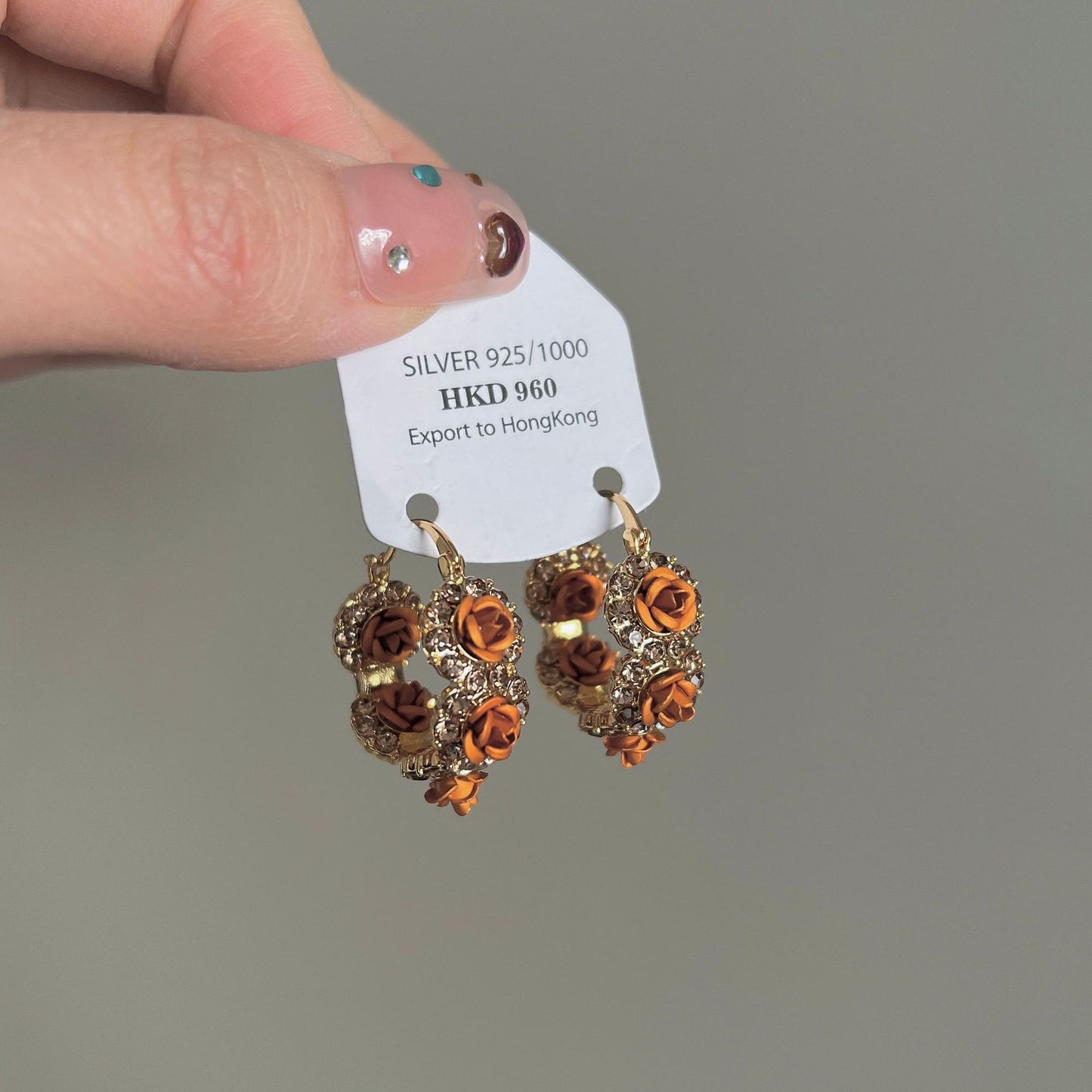 Red Rose Ear Clip Romantic Aura Earrings