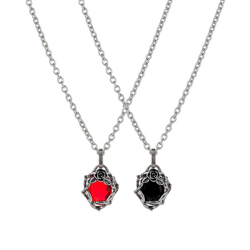 Personality Flower Ornaments Titanium Steel No Necklaces