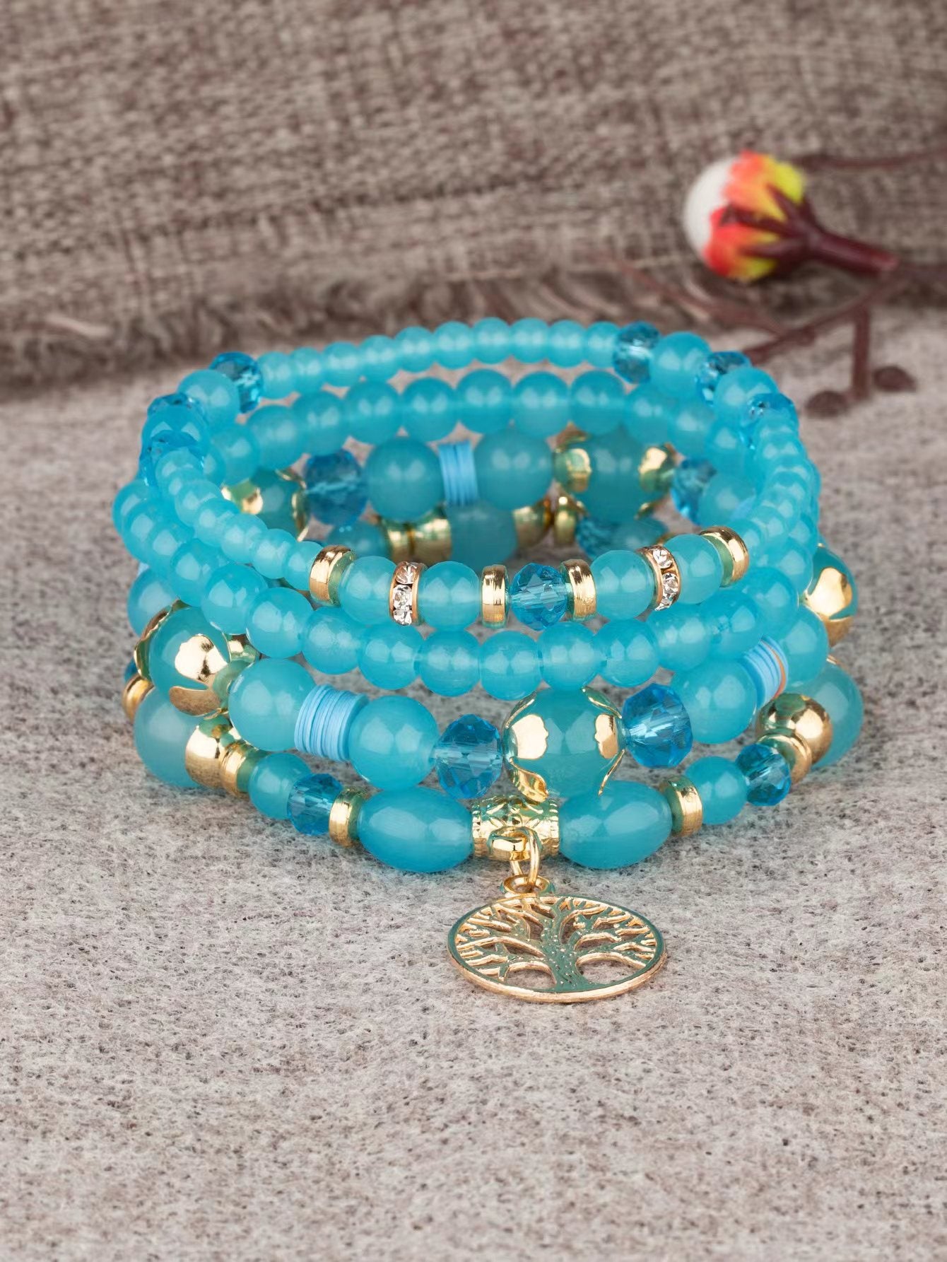 Bohemian Creative Micro Glass Bead Beaded Layered Lucky Bracelets