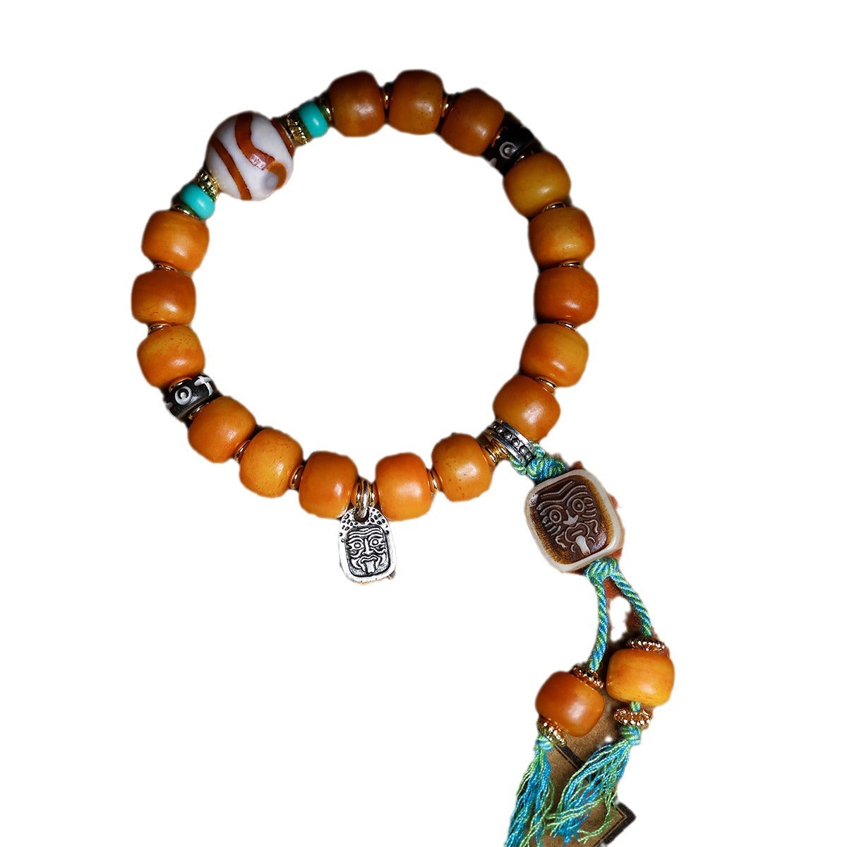 Bone Barrel Shaped Bead Crafts Tag Ethnic Bracelets