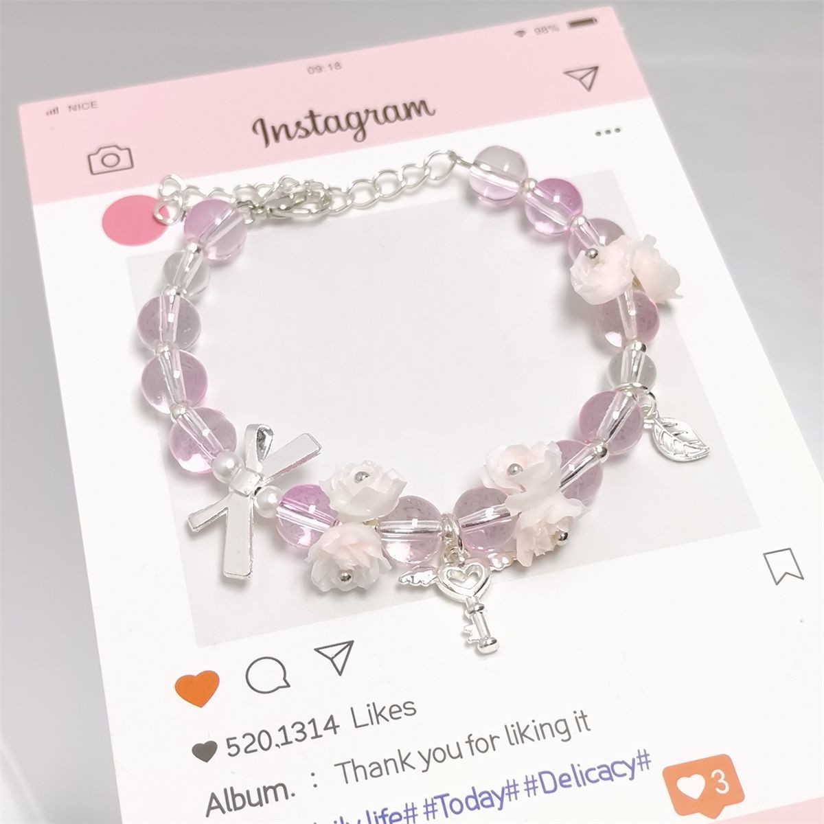 Rose Flower Exquisite Mori Light Luxury Bracelet