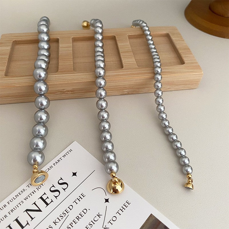 Bright Perfect Circle Magnetic Pearl Versatile High Sense Refined Simple Bracelet