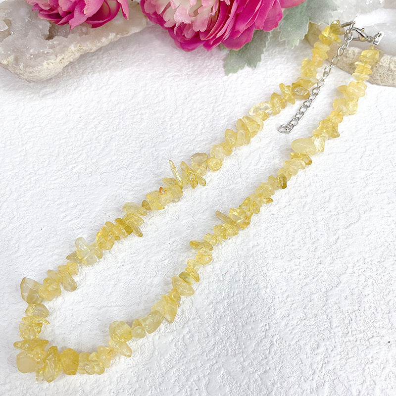 Gravel Style Neck Chain Bohemian Agate Necklaces