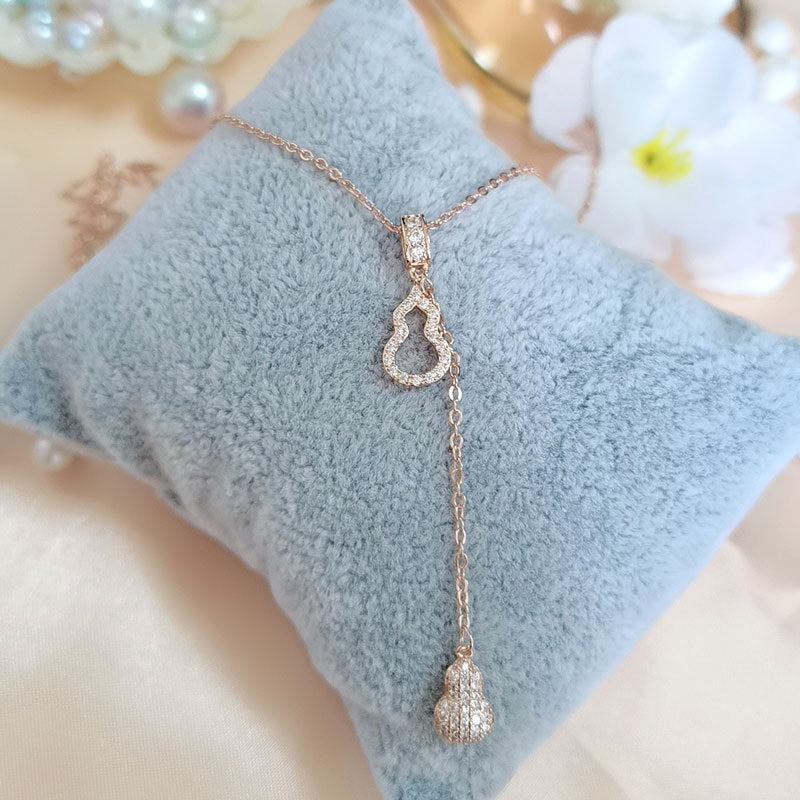 Fu Lu Happy Gourd Female Sier Necklaces