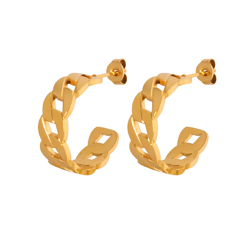 Fashion Design Sense Type Twist Titanium Steel Rings