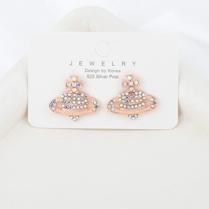 Needle High-grade Pearl Bow Flower Tulip Earrings