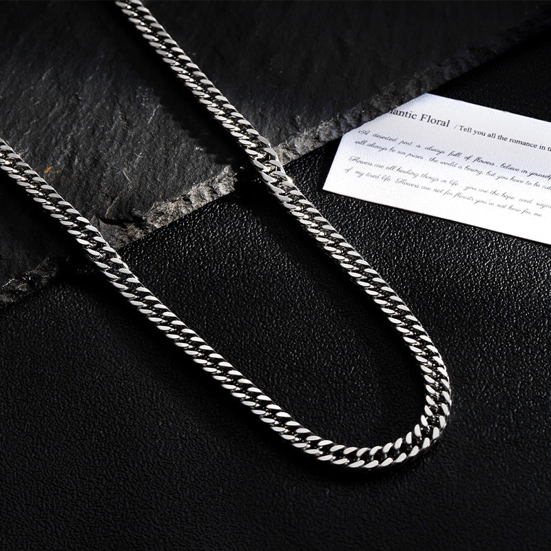 Women's & Men's Fading Cuban Link Chain Hip Hop Versatile Stainless Necklaces