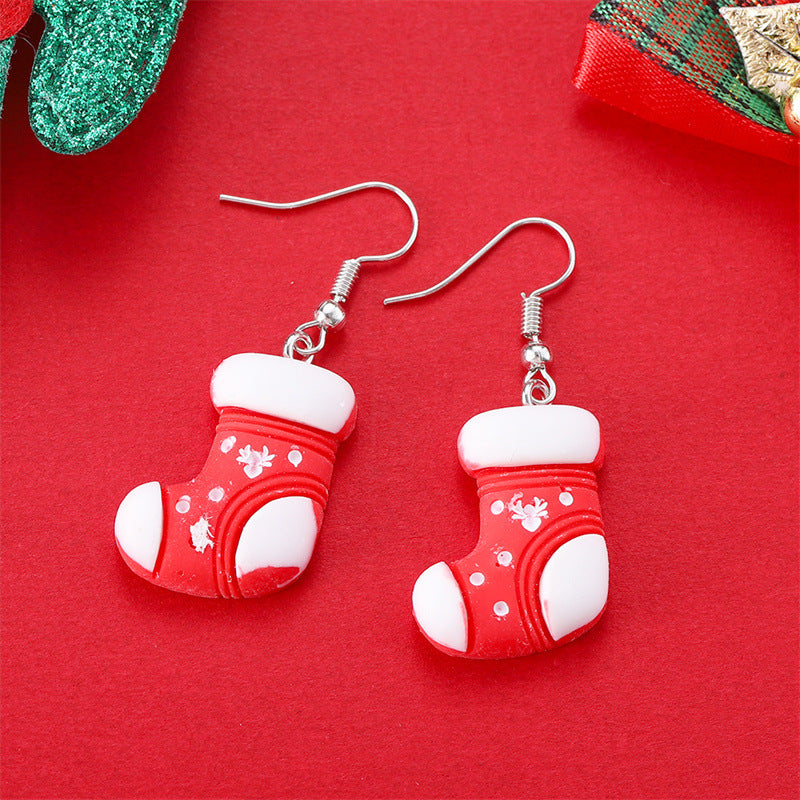 Christmas Series Cute Fashion Exquisite Santa Earrings