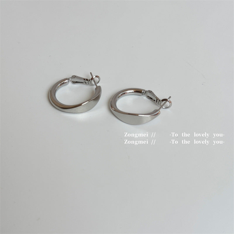 Minority Fashion Frosted Coffee Gold High-grade Earrings