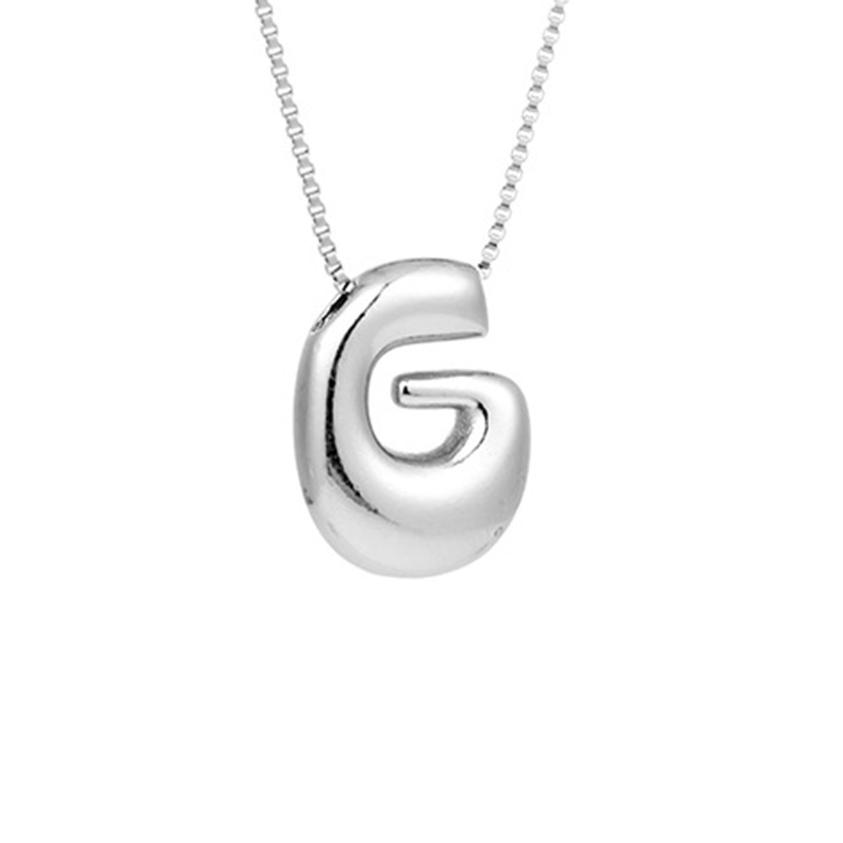 Letter Hip Hop Sier Chubby Clavicle Pendants