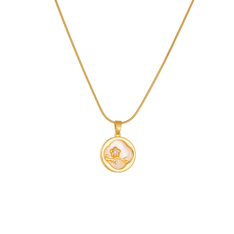 Fashion Creative Design Retro High Class Elegant Diamond Flower Necklaces