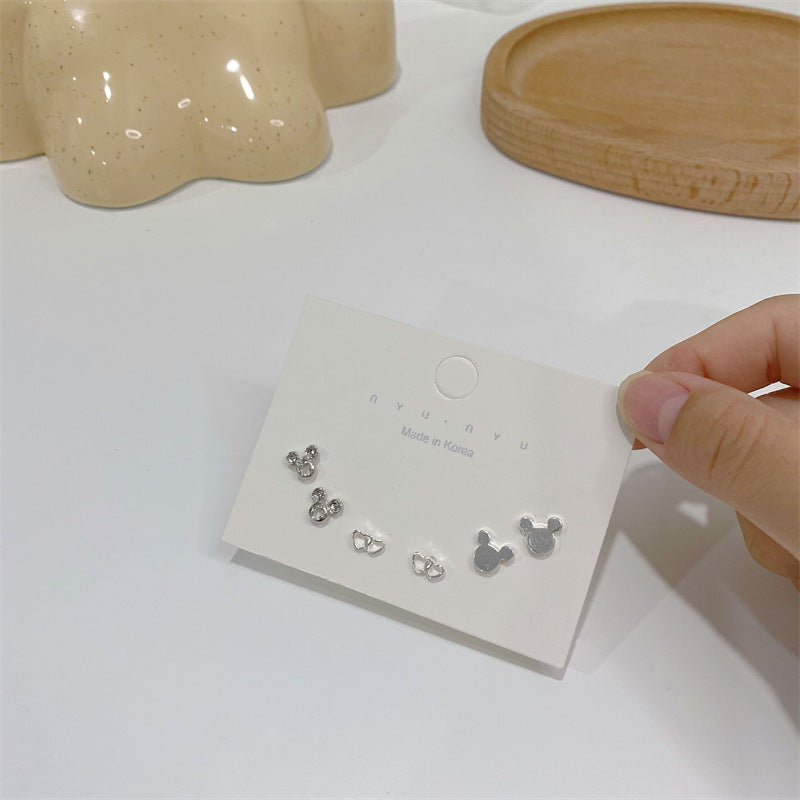 Needle Simple Female Petite Suit Combination Mini Earrings
